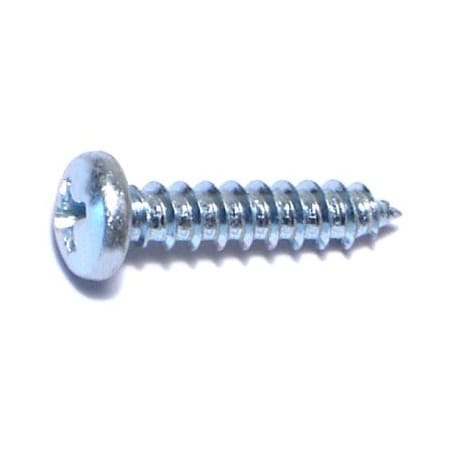 Midwest Fastener Sheet Metal Screw, #7 x 3/4 in, Zinc Plated Steel Pan Head Phillips Drive, 100 PK 03271